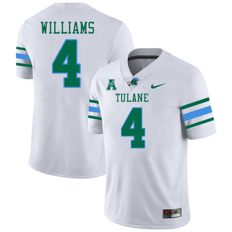 #4 Mario Williams Tulane Green Wave Jersey College Football Uniforms,Apparels Stitched-White